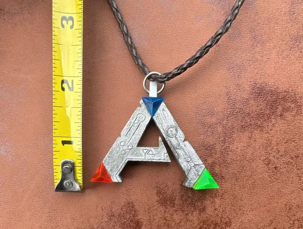 ARK Survival Evolved Alloy Pendant Necklace with Braided Cord
